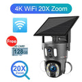 4K Solar Camera, 20X Zoom, 8MP 4G/WiFi, Auto Tracking Security - Jurismate