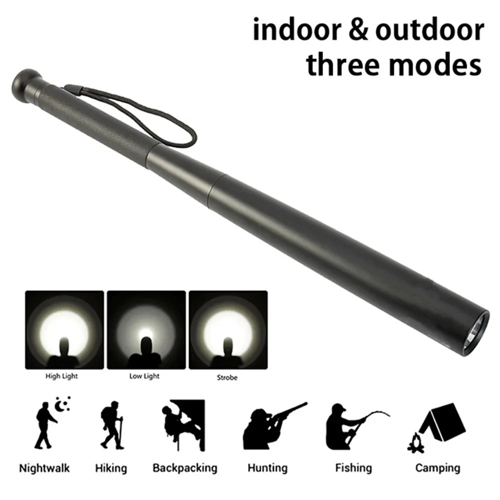 5 Sizes Available: Personal Defense LED Flashlight Bat -