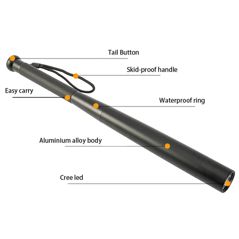 5 Sizes Available: Personal Defense LED Flashlight Bat - Jurismate