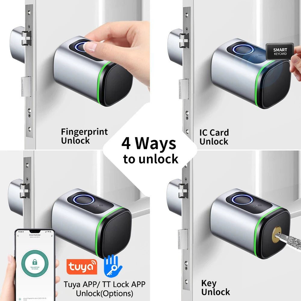 Cylinder Core Fingerprint Door Lock - Jurismate