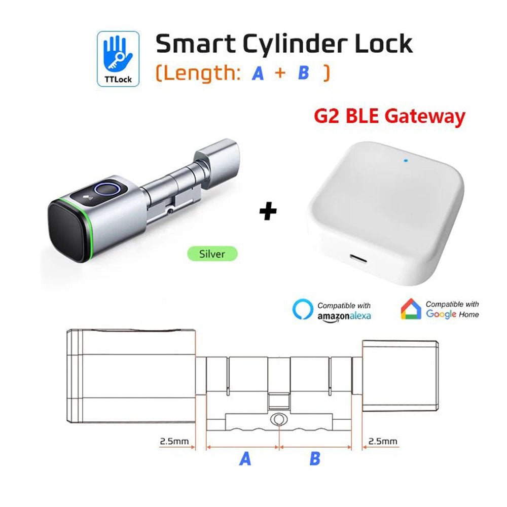 Cylinder Core Fingerprint Door Lock - Jurismate