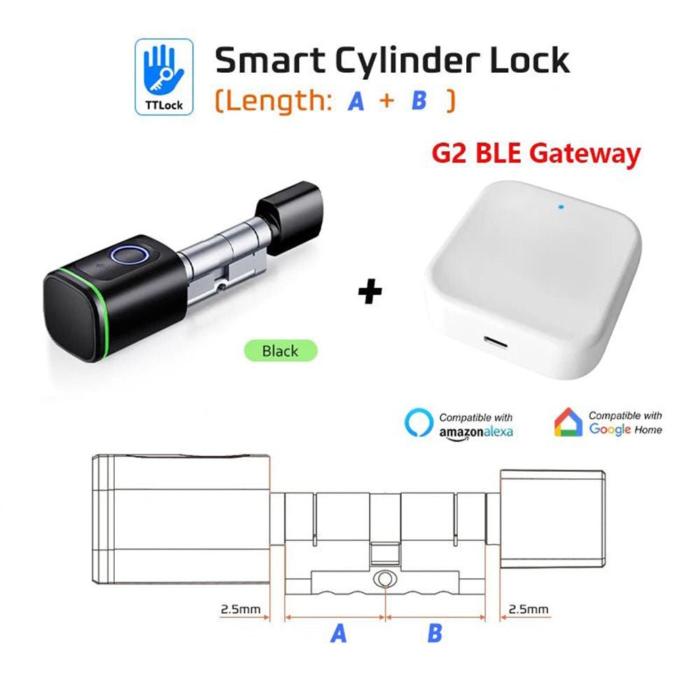 Cylinder Core Fingerprint Door Lock - Jurismate