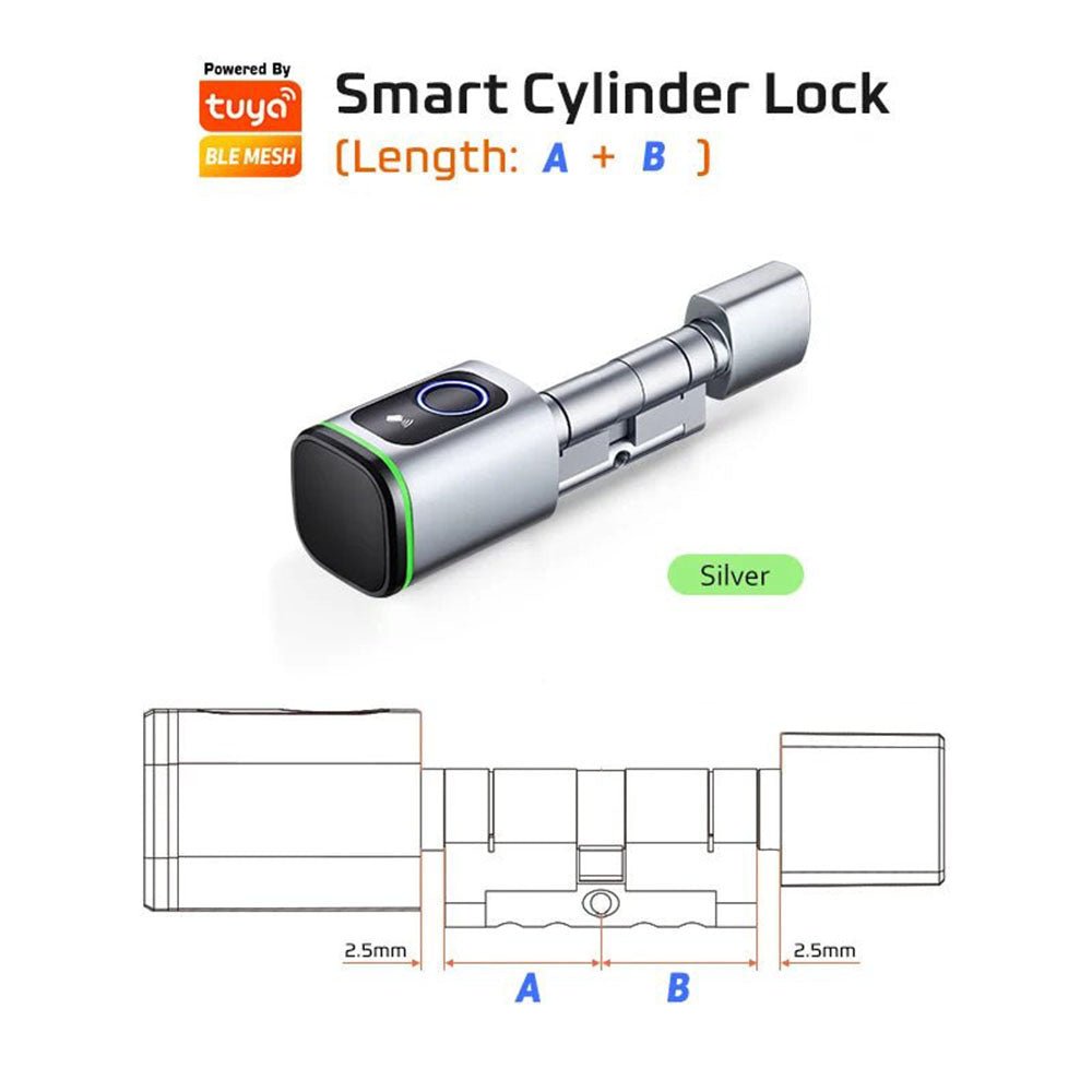 Cylinder Core Fingerprint Door Lock - Jurismate