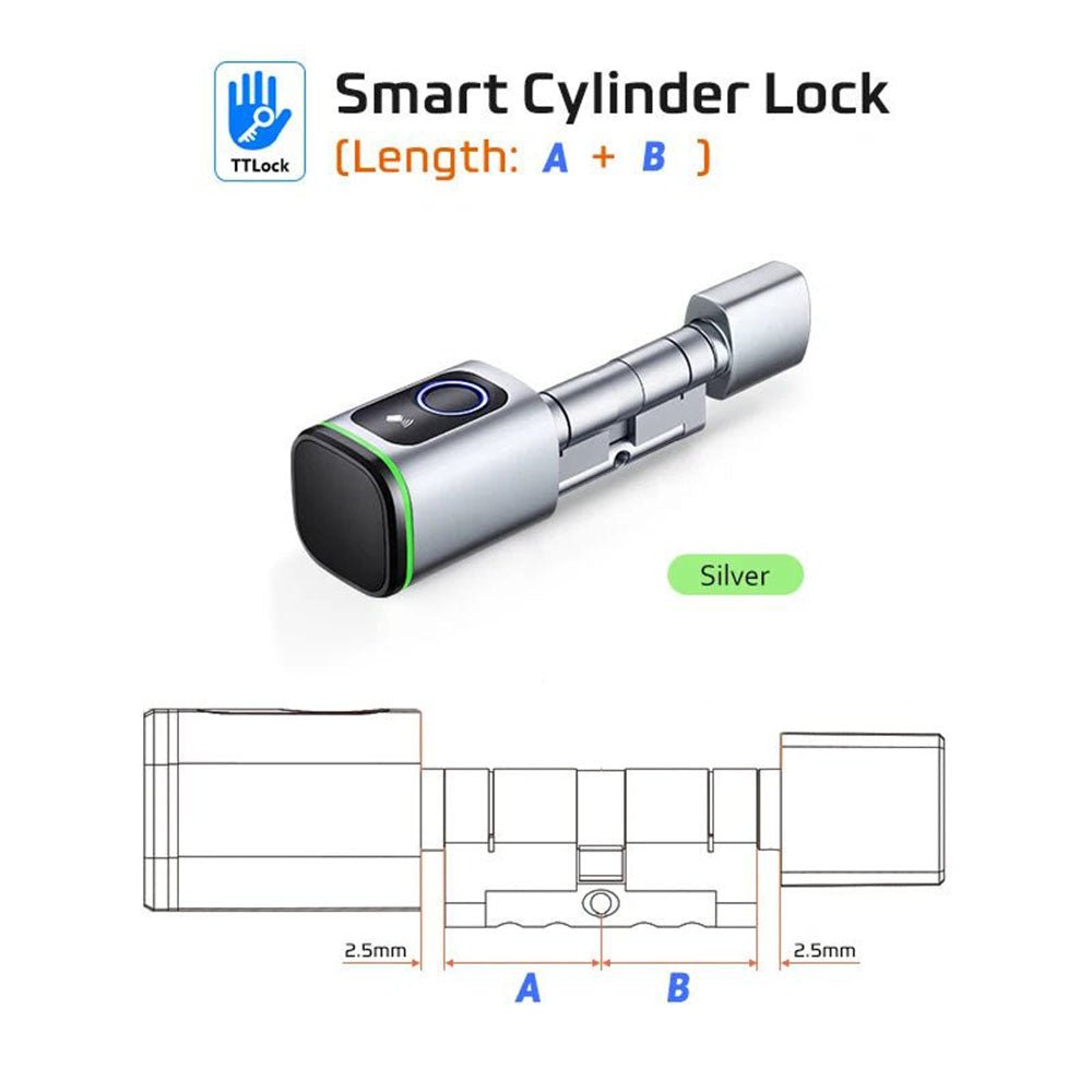 Cylinder Core Fingerprint Door Lock - Jurismate