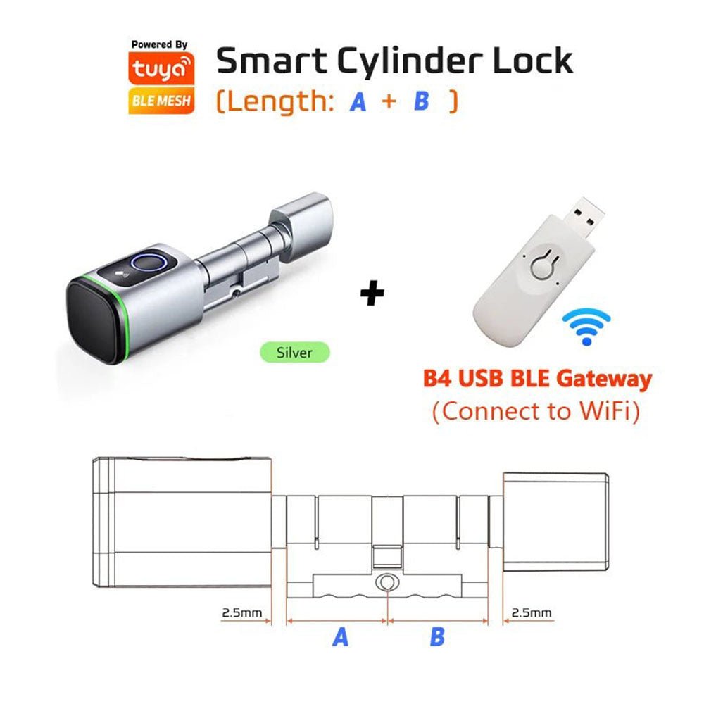 Cylinder Core Fingerprint Door Lock - Jurismate