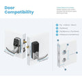 Duo Interconnected Deadbolt+Latch - Biometric, Keyless, Smart Lock, Satin Nickel - Biometric Lock -