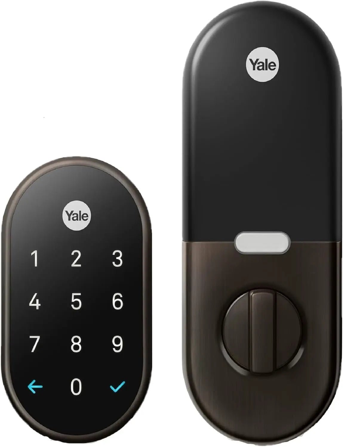 Google Nest x Yale Lock - Keyless Entry, Smart WiFi Deadbolt, Oil Rubbed Bronze - Biometric Lock - Google Nest