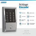 Schlage Encode Smart WiFi Deadbolt - Century Trim, Bright Chrome functions