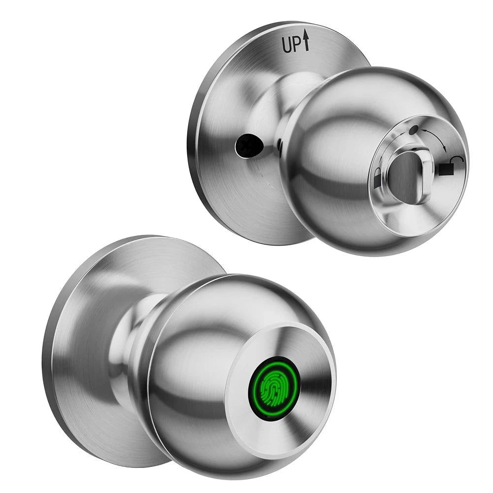 Smart Door Knob - Biometric, Keyless Entry, TUYA App Control, Rechargeable