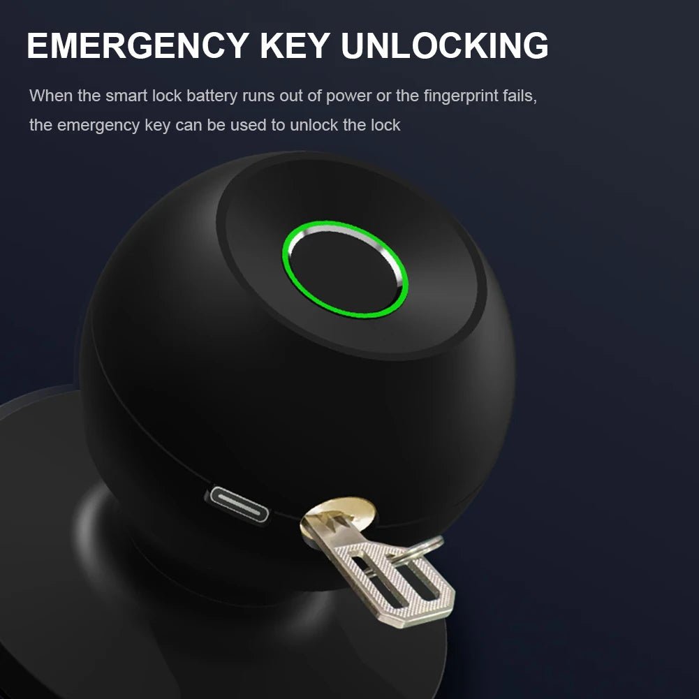 Smart Door Knob - Biometric, Keyless Entry, TUYA App Control, Rechargeable