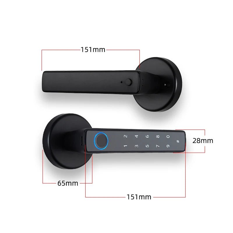 Smart Fingerprint Door Lock with Bluetooth, Keyless Entry, and Remote Control 